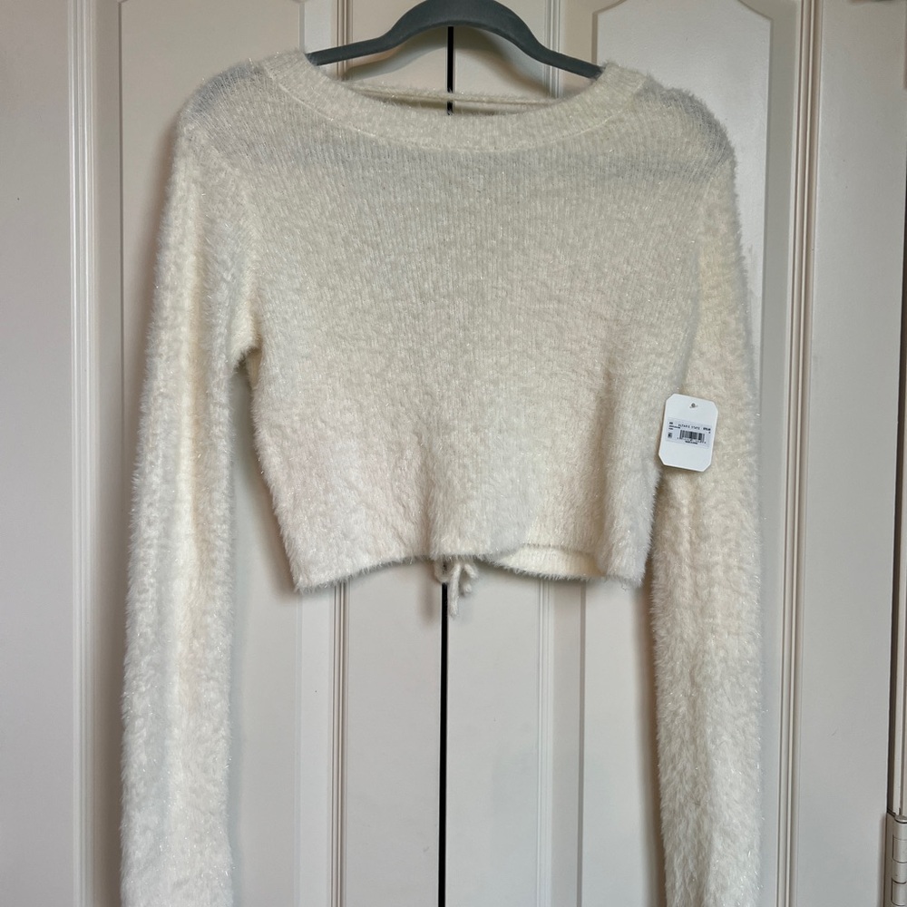 Altar'd State Cream Fuzzy Sweater